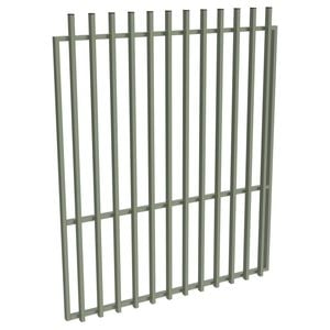 ProtectorAl 1201-1500W x 1800H Pale Eucalypt Aluminium Batten Garden Gate