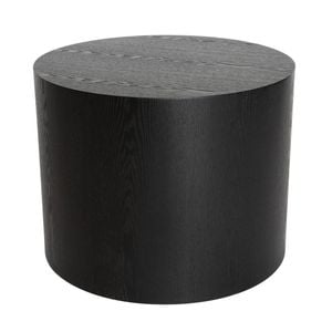 Sk Designer Living | Woody Round Wood Side Table - Black