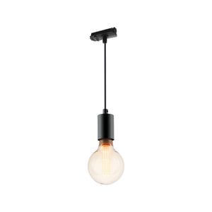 Mercator OLEN E27 Globe Pendant Track Light - Black Finish