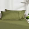 Dreamaker Linen Cotton King Pillowcase Twin Pack - Olive