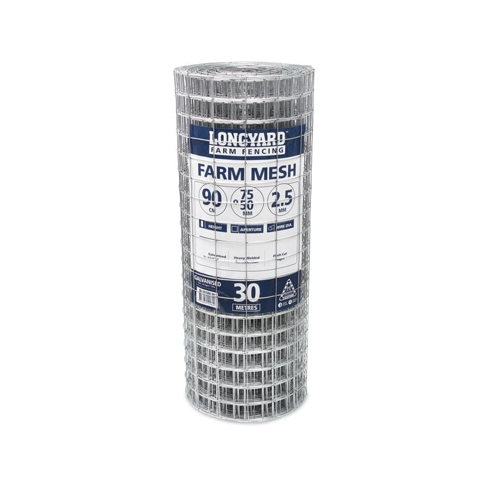 Longyard 90cm x 75mm x 50mm x 30m Wire Farm Mesh Fence
