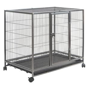 Yes4pets Medium Pet Dog Cat Bird Parrot Cage Metal Rabbit Crate Carrier Kennel Wheel & Tray