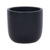 18 x 16cm Black Medium Plain Ceramic Egg Pot