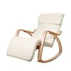 Artiss Rocking Armchair Footrest Nursing Beige Afton