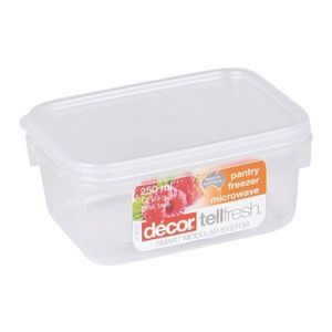 Decor Food Storage Container Tellfresh Oblong 3 Pack 250ml B.P.A. Free Stackable Kitchen Storage