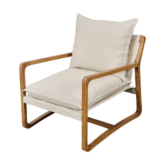 1825 Interiors Lindeman Armchair Ash Frame Fabric Seat Furniture Wheat