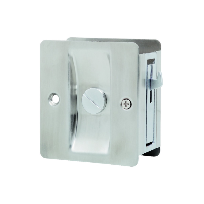 Lockwood Black Chrome Symmetry Square Privacy Cavity Sliding Door Set