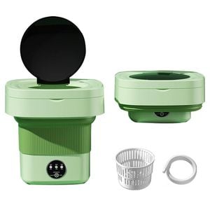 Catzon Portable Washing Machine 6.5L Foldable Spin Dryer Combo-Green