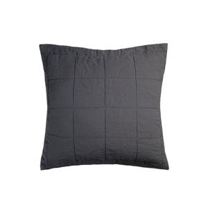 French Flax Linen Quilted Euro Pillow Sham
