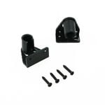 Windoware Black Curtain Rod Muslin Bracket - 2 Pack