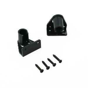 Windoware Black Curtain Rod Muslin Bracket - 2 Pack