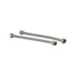 Kinetic 250mm Stainless Steel Flexible Braided Hose Mixer Tap Extension - 2 Pack