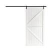 Pillar 2150 x 1000mm White PVC Barn Door Complete Kit