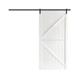 Pillar 2150 x 1000mm White PVC Barn Door Complete Kit