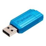 Verbatim PinStripe 16GB USB 2.0 Flash Drive - Blue [49068]