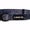 La Doggie Vita Dog Central Indigo Collar  Medium