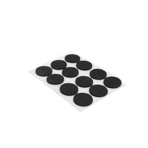 Surface Gard 19mm Black Round Foam Pad - 12 Pack