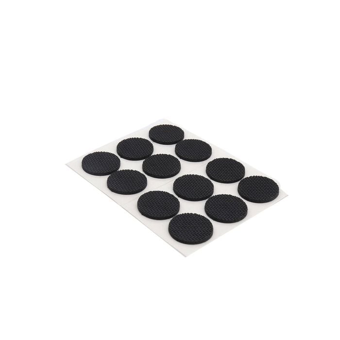 Surface Gard 19mm Black Round Foam Pad - 12 Pack