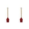 2pk Kitchenaid Birchwood Handle Pastry Brush Silicon Cooking Utensil Empire Red