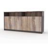 ARTO 157cm Credenza Cabinet Modern Furniture - Warm Oak & Matte Black