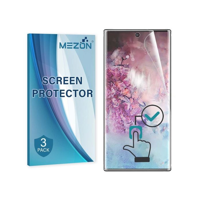 3 Pack MEZON Samsung Galaxy Note 10+ Hydrogel Film Clear Screen Protectors