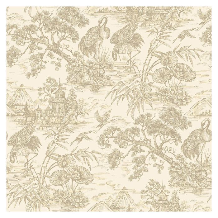 Natoru Cream Wallpaper by Holden Decor  10.05m by  53cm