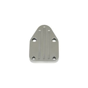 Cal Custom Fuel Pump Block Off Plate Polished Aluminium Small Block Chev