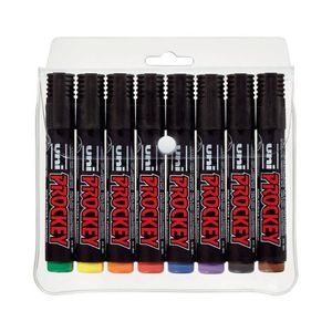 Uni Prockey Permanent Marker Assorted (Wallet of 8) (Bullet)
