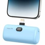 Tough On Mini Portable Charger 5000mAh Power Bank PD Fast Charging Lightning for iPhone Light Blue