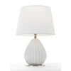 Telbix Orson Modern Table Desk Lamp Light Fabric Ceramic White