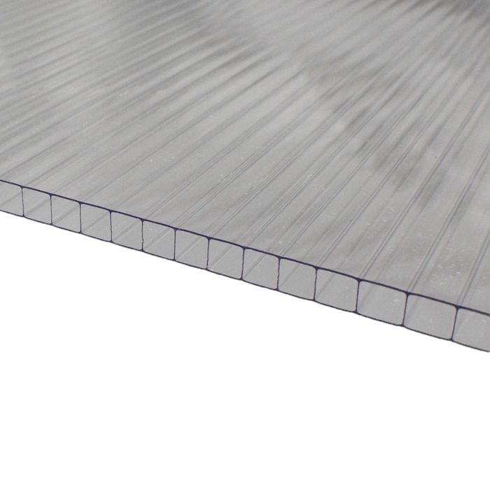 Twinwall 5500 x 1220 x 8mm Clear Polycarb Roofing - Clear