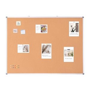Vevor 121.92 X 91.44 Cm Large Cork Board Silver Wall-mounted  Perfect For School Home