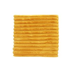 SOGA 50cm Golden Corduroy Square Cushion