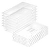 SOGA 1/1 GN Polycarbonate Food Pan 100mm Clear 6 Pack with Lids