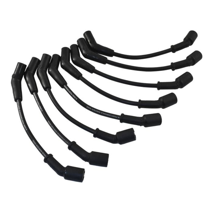 Black Ignition Leads, 8.5mm 10" Gm Ls Lsx Lt, 135 Degree Plug Boots