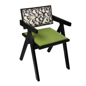 Levede 1x Vintage Dining Chair Velvet Seat Rubberwood Frame Green