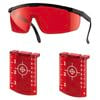 Lasertec Red Laser Targets And Glasses Combo Pack
