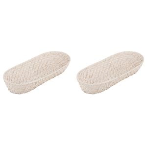 2x Ladelle Whitehaven Woven Oval Bread Basket Holder Handmade Home/Kitchenware