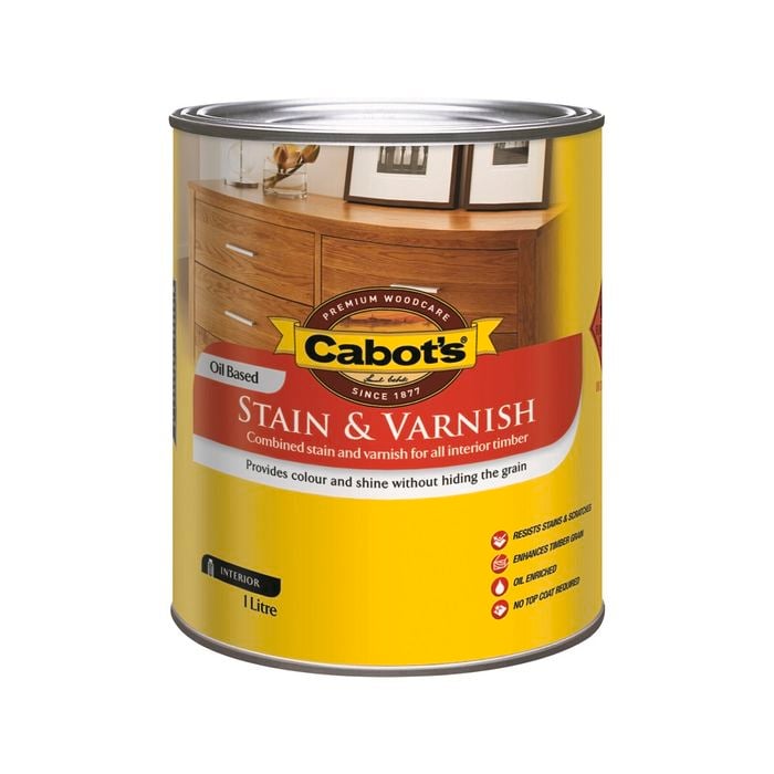 Cabot's 1L Walnut Gloss Oil Based Stain & Varnish
