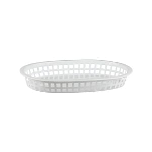 Plastic Oval Bread Baskets Large 27 x 18cm Set of 12 White