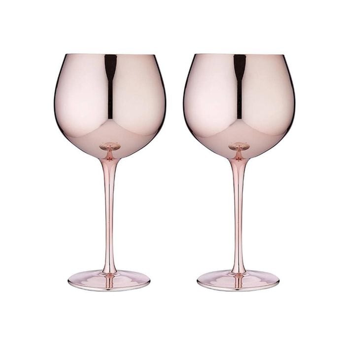 Tempa Aurora 2 Piece Gin Glass Set 600ml  10X10X21.5cm  - Rose