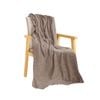 SOGA 130x190cm Misty Beige Blanket – Houndstooth Tassel Throw