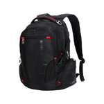SWISSWIN Swiss waterproof 17" laptop School Travel Shoulder Bag - Black