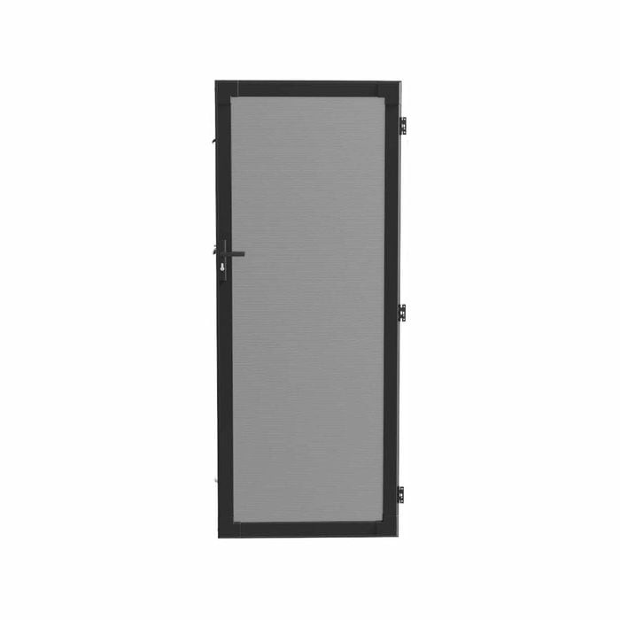 Adjusta-Fit 800-850 x 2000-2050mm Black Right Hinge Adjustable Aluminium Security Door - Black