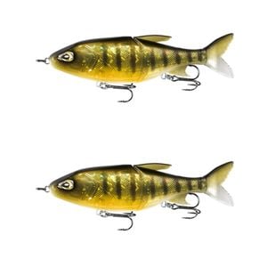 2x 13 Fishing 185mm Glidesdale Jointed Glidebait Fishing Lures - Clear Perch