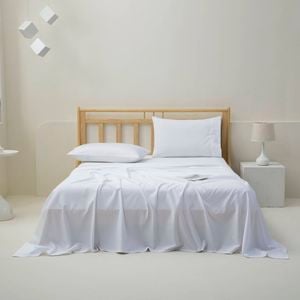 Dreamaker 1500tc Cotton Rich Sateen Sheet Set White Queen