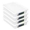 4x Lemon & Lime Keep Fresh 2.5L/30.5cm Food Storer Stackable Snack Container w/Lid