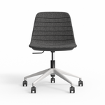 OLG Office Sofia Gas Lift Chair Tilt Casters White Frame & Pewter Upholstery