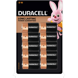 Duracell Coppertop D 10 Batteries - 10 Pack