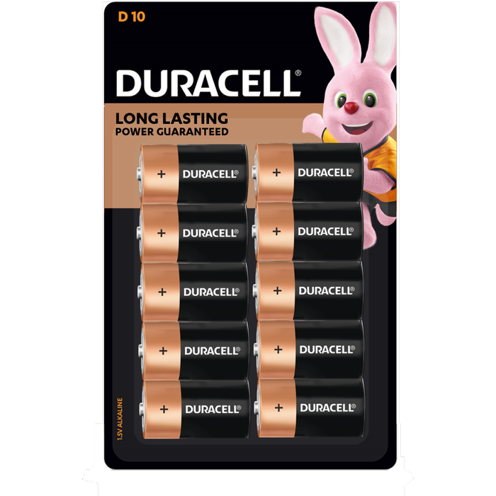 Duracell Coppertop D 10 Batteries - 10 Pack
